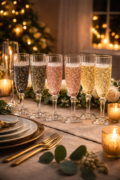 Evila 6 Kişilik Lüx Ayaklı Cam Bardak Amber-Pembe-Siyah Renkli Kare Ağızlı Ka...