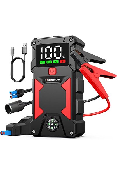 FNNEMGE Car Jump Starter 5000A 24800mAh 12V Car Battery Jump Starter for All ...