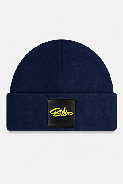 BlackBörk Μπλε μπερέ με λογότυπο Boss