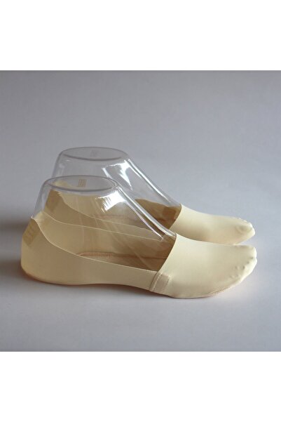 Biçorap06 Silikonlu Babet Kadın Çorap Ten Rengi