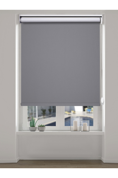 Perdego Lotus Serisi Koyu Gri Renk A Kalite Mat Stor Perde