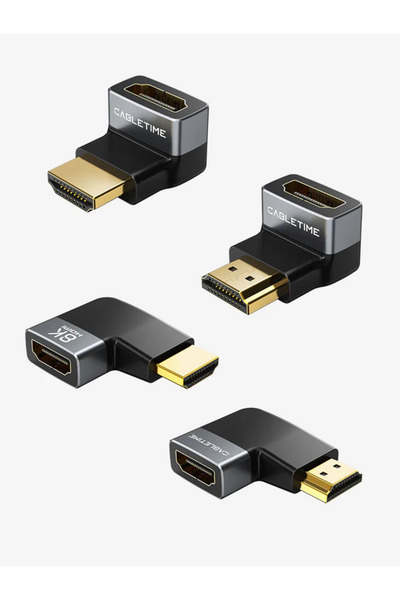 Cabletime 8K HDMI Adapter 90° Angel Male to Female