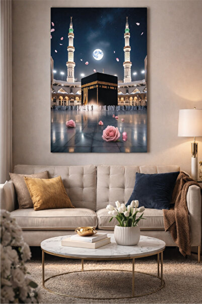 Ayza Tasarım Pictură pe pânză a Kaaba – Kaaba-i Sharif, pictură religioasă is...