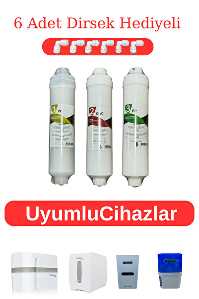 AURA Tüm kapalı kasa su arıtma cihazları ile uyumlu ihlas Cebilon 3'Lü Su Arı...