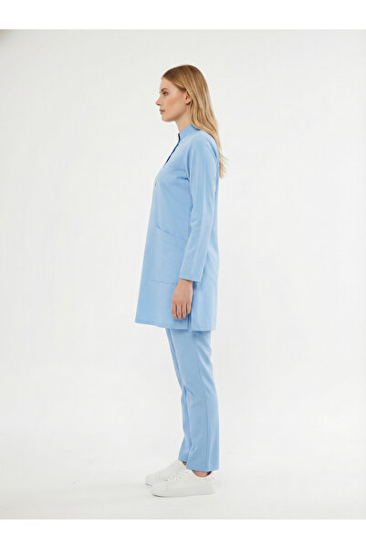 Class Üniforma Hijab Baby Blue Stretch Fabric Women's Medical Uniform Doctor and Nurse Uniform Surgical Suit