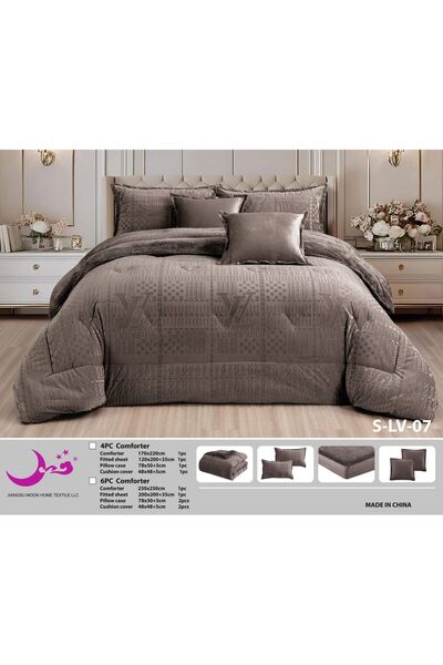 Moon Luxury winter bedspread set for two people, 6 pieces