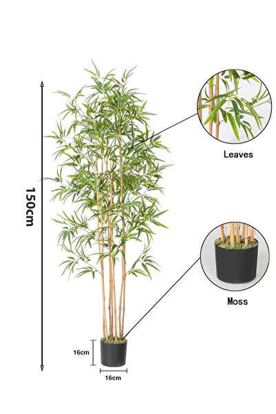 dida-cosmos 150cm Bamboo Artificial For Living Room, Balcony, Corridor, And I...