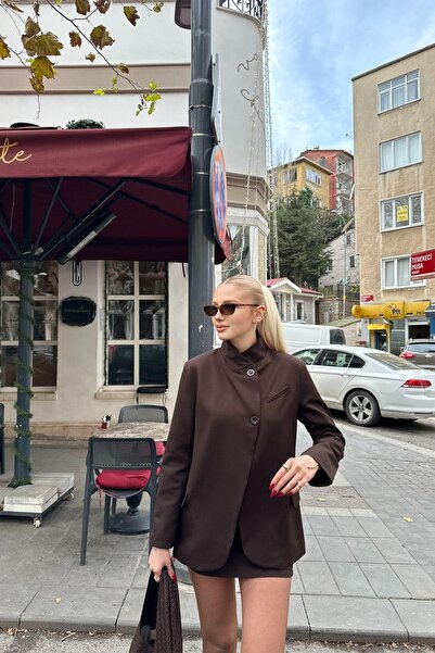 lizge giyim HAKİM YAKA TEK DÜĞME CEKET