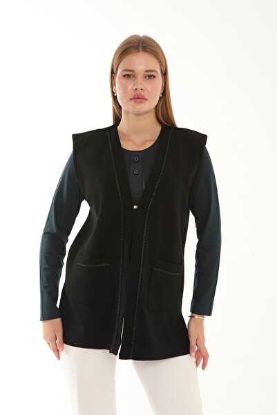 Lanze Steel Knitted Water Stone Buckle Mother's Vest 2410