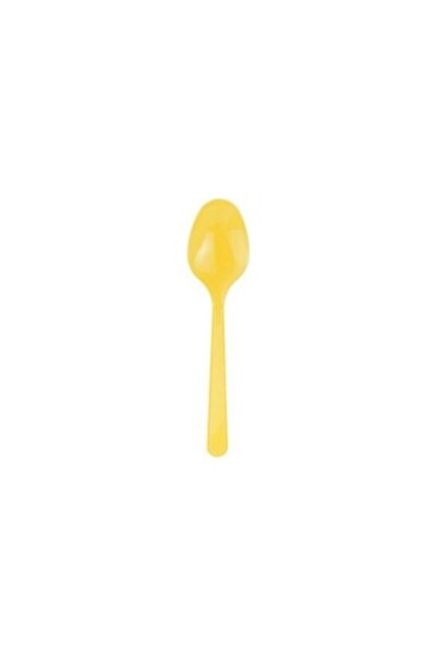 MERT AMBALAJ ÜRÜNLERİ Yellow Plastic 25-Piece Spoon