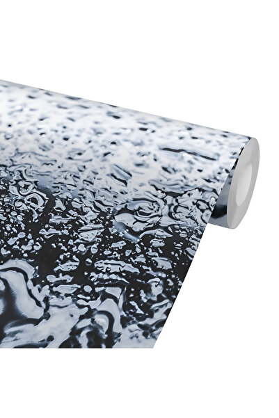 TodayShop Decorative Self-Adhesive Silver Textured Film - Waterproof 60x300cm...