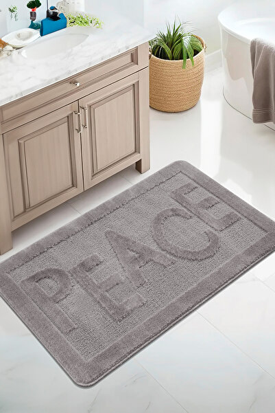 Konfor Halı Natural Non-Slip Base Bath Mat Long-Lasting Soft Textured Water-A...