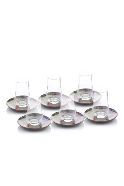 Blends Multicolor Tea Cups Set with Dates Pattern from Malath