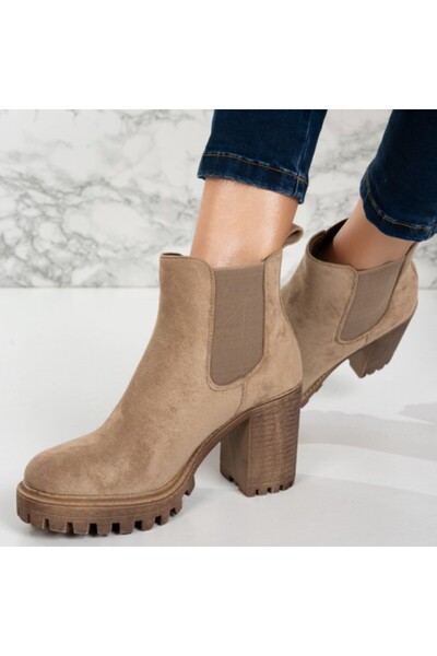 Sofia Store Women's fur-lined ankle boots made of PREMIUM eco-suede leather, ...