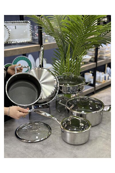 Doğudeko Arow Thermo Steel 9 Piece Cookware Set
