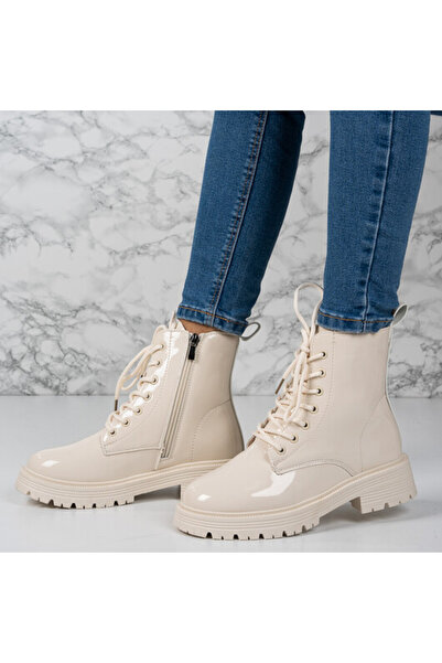 Sofia Store Women's fur-lined boots made of ecological leather Lacquered PREM...