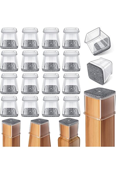 Generic 24 Pcs Chair Leg Floor Protectors Square