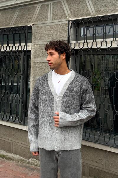 Flaw Wear سترة تريكو متدرجة الألوان باللون الرمادي