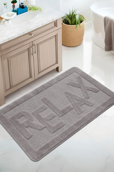 Konfor Halı Natural Non-Slip Base Bath Mat Long-Lasting Soft Textured Water-A...