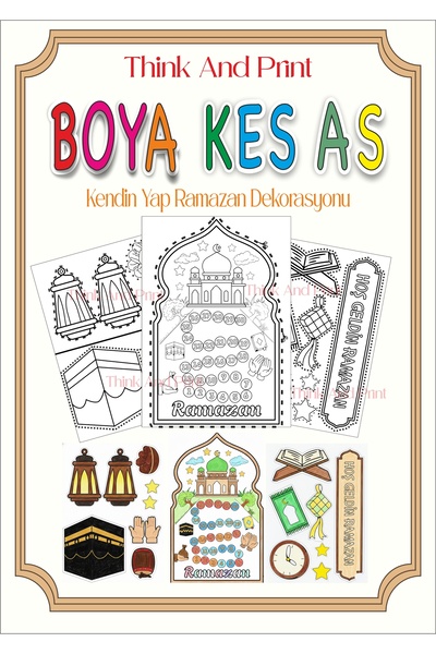 Think And Print Çocuklar Için Oruç Çizelgesi - Ramazan Ayı Oruç Çizelgesi - R...