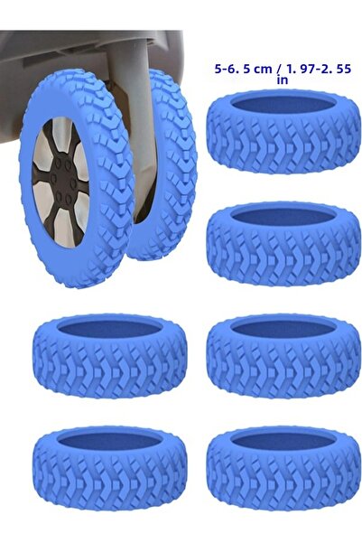 gaman غطاء عجلة حقيبة السفر من السيليكون المقاوم للاهتراء، قالب مسنن - 6 قطع ...