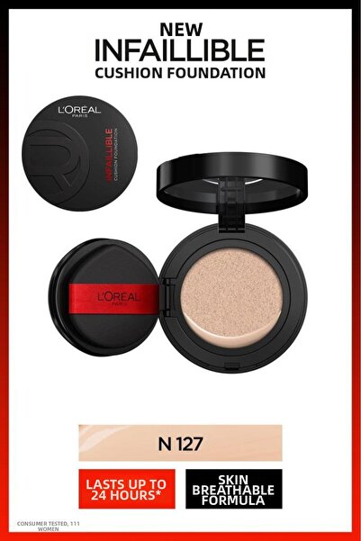 L'Oreal Paris كريم أساس إنفاليبل فريشوير كوشن - رقم 127