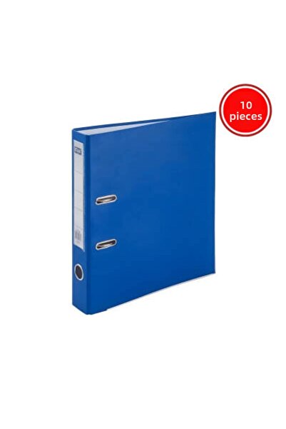KRAF Office Folder, 10 Pieces, Narrow, A4 Size, 2 Rings, Blue