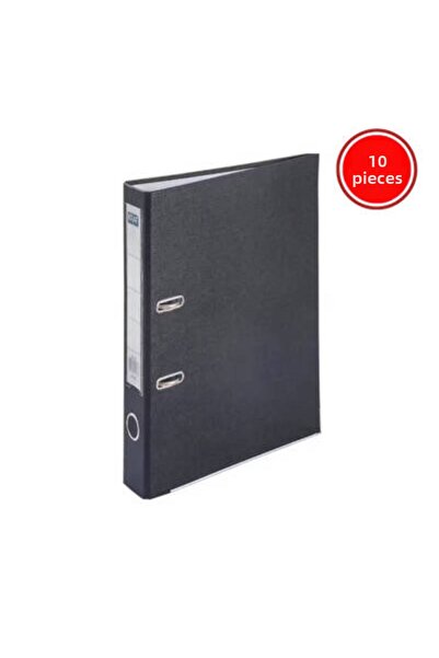 KRAF Office Folder, 10 Pieces, Narrow, A4 Size, 2 Rings, Black