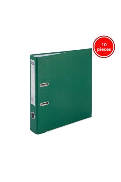 KRAF Office Folder, 10 Pieces, Narrow, A4 Size, 2 Rings, Green