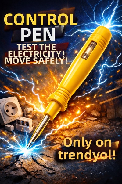 Astakos Yellow Check Pen Electrical Tester 100-250V Socket and Cable Test Pen