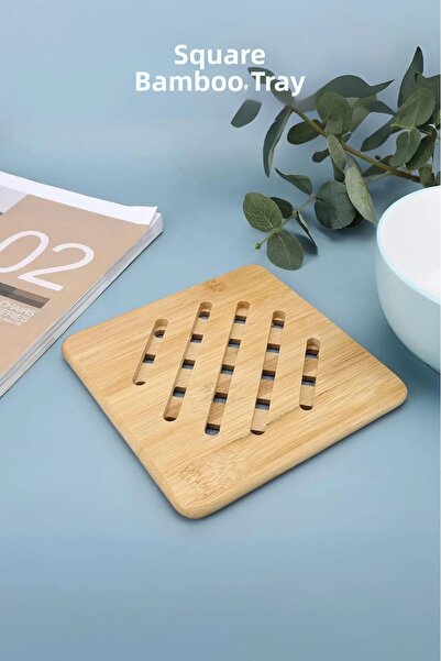 Kaite Tavă pătrată din bambus 16,5 cm