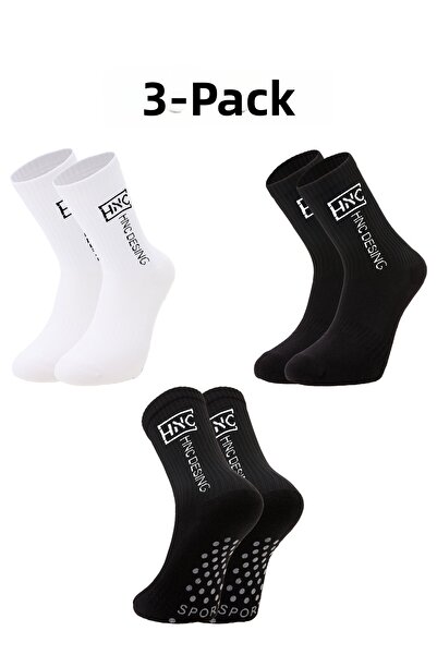 HNC Sport 3 ζεύγη 2 μαύρες και 1 λευκή αντιολισθητική σόλα από σιλικόνη που α...