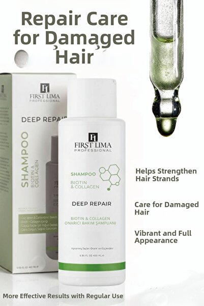 First Lima Professional Biotin & Collagen Shampoo – Effective Against Hair Lo...