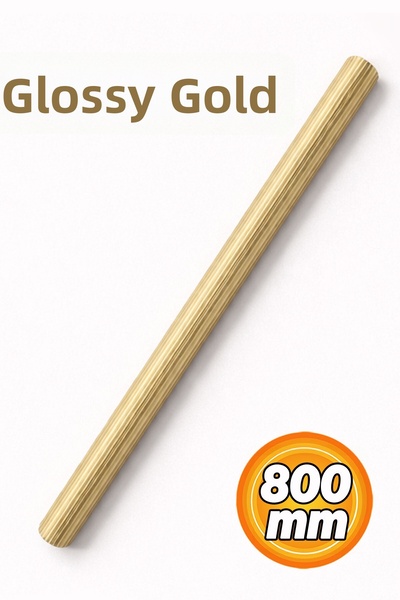 Badem10 Mâner pentru dulap cu sertar, auriu lucios, în dungi Vento, lungime 8...