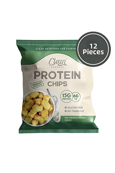 Clean Powders رقائق البروتين 50 جرام كريمة الحامض البصل 12 قطعة