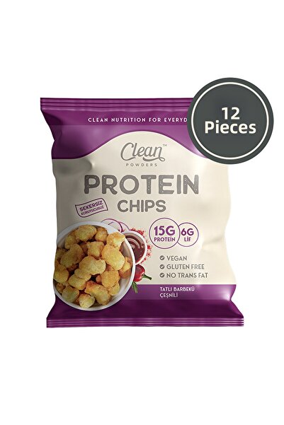 Clean Powders رقائق البروتين 50 جرام شواء حلو 12 قطعة