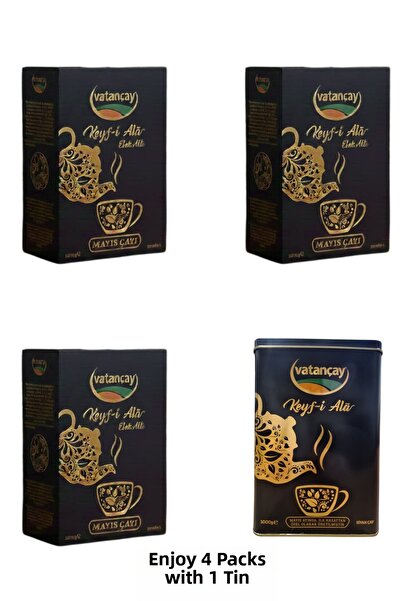 Vatan çay Keyf-i Ala May Tea 3x1 كجم علبة 1x1 كجم سلسلة أبي القصدير