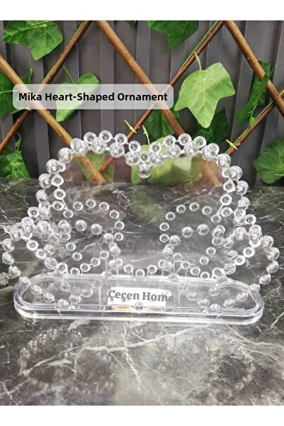 ÇEÇEN HOME 1 Piece Mica Crystal Heart Napkin Holder Multi-Purpose Stylish Kit...