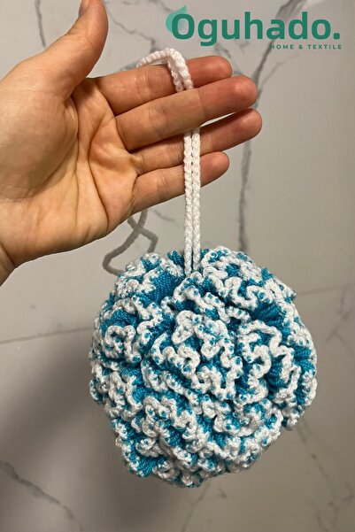 GUHADO ليفة استحمام طبيعية محبوكة يدويًا - ليفة بومبون - تنظيف البشرة العضوية