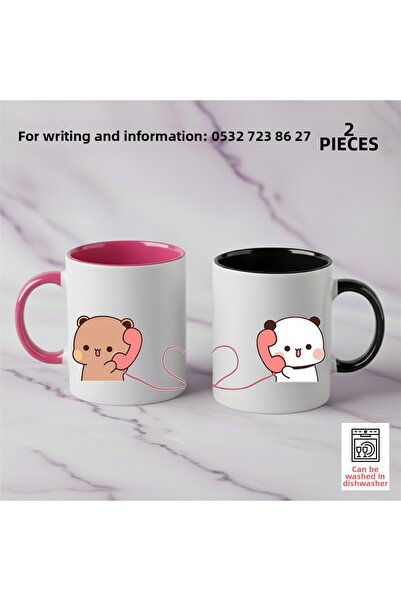 Ceymas Hediyelik 2-Piece Gift Dudububu Valentine's Day Birthday Bubududu Mug ...