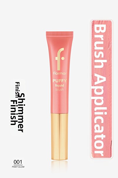 Flormar أحمر خدود سائل منتفخ رقم 001 وردي متوهج