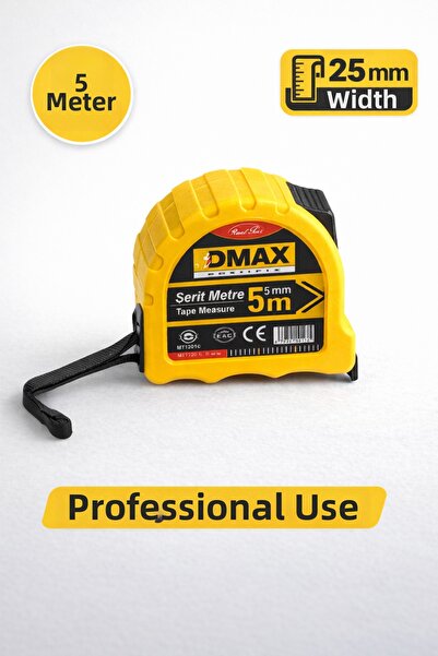 DMAX Επαγγελματικός μετρητής ταινίας 5 μέτρων – πλάτος 25 χιλιοστά, με κλείδω...