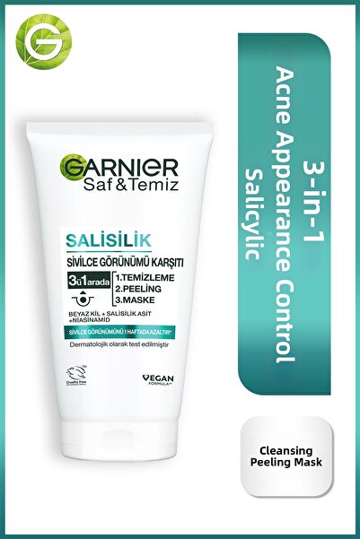 Garnier ساف آند تيميز ساليسيليك 3 في 1 المضاد لحب الشباب