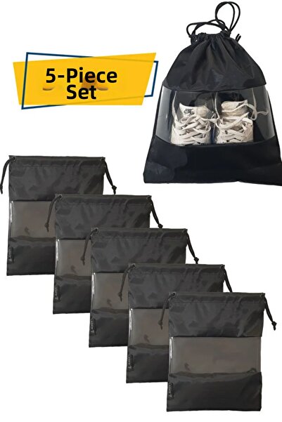 Enba İç ve Dış Ticaret Shoe Bag Set of 5 |   Transparent Front Window |   Dra...