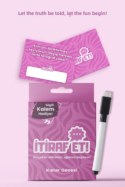 Planet Butik Confess Mini Card Game - Girls' Night