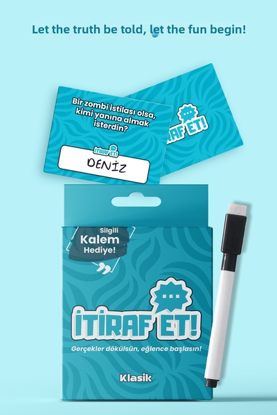 Planet Butik Confess Mini Card Game - Classic