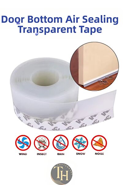 Toptanhane 5 metri sub ușă, bandă de silicon transparentă, rezistentă la vânt...