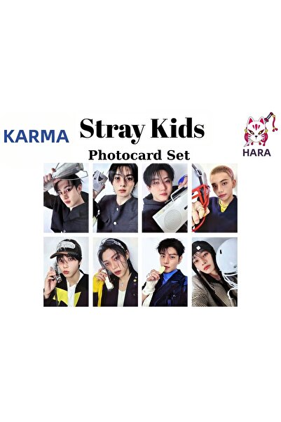 Hara Company مجموعة بطاقات صور فرقة ستراي كيدز ألبوم كارما (إصدار SKZOO) (8 ق...