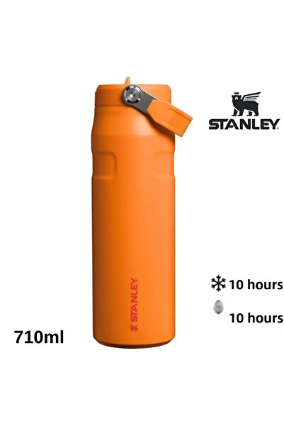 Stanley The Iceflow Flip Straw Thermos Cup with Straw 0.70 Lt Flask Orange
