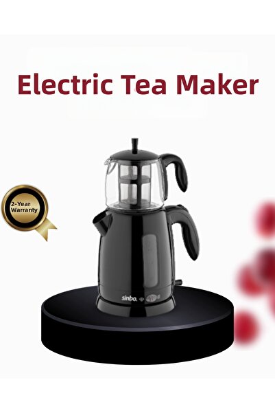 Epilons ماكينة تحضير الشاي الكهربائية بسعة 20 كوب مع إبريق زجاجي